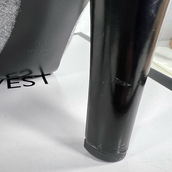 NEW w/Flaws Nine West Leather Black Gray Brianny Bootie Boot Heel Shoe 11 - Picture 10 of 11